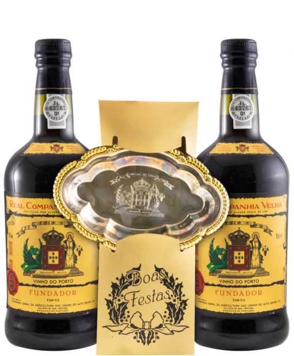 Real Companhia Velha Tawny Fundador C/Prato De Prata 2x75cl