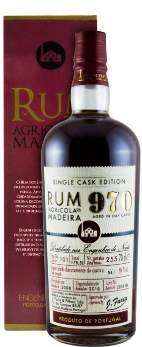 Rum Agrícola Da Madeira 970 Single Cask Edition Pipa 101