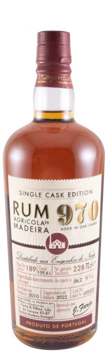 Rum Agrícola Da Madeira 970 Single Cask Edition Pipa 189