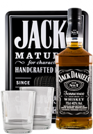 Jack Daniel's C/ 2 Copos (Caixa Em Metal) 